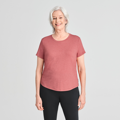 Massena - T-shirt respirant couleur rose pour femme