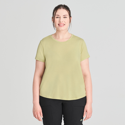 Massena - T-shirt respirant couleur vert pour femme