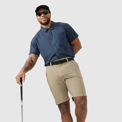 Gaspé - chemise légère manches courtes bleu pour homme