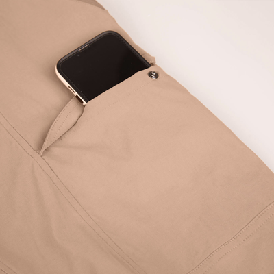 Trek - bermuda de randonnée pour femme couleur beige