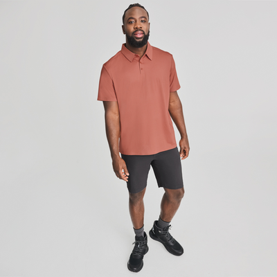 Loken - t-shirt polo rouge - homme