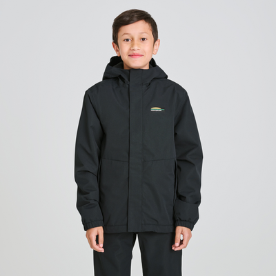 Veste isolé imperméable noir pour jeune