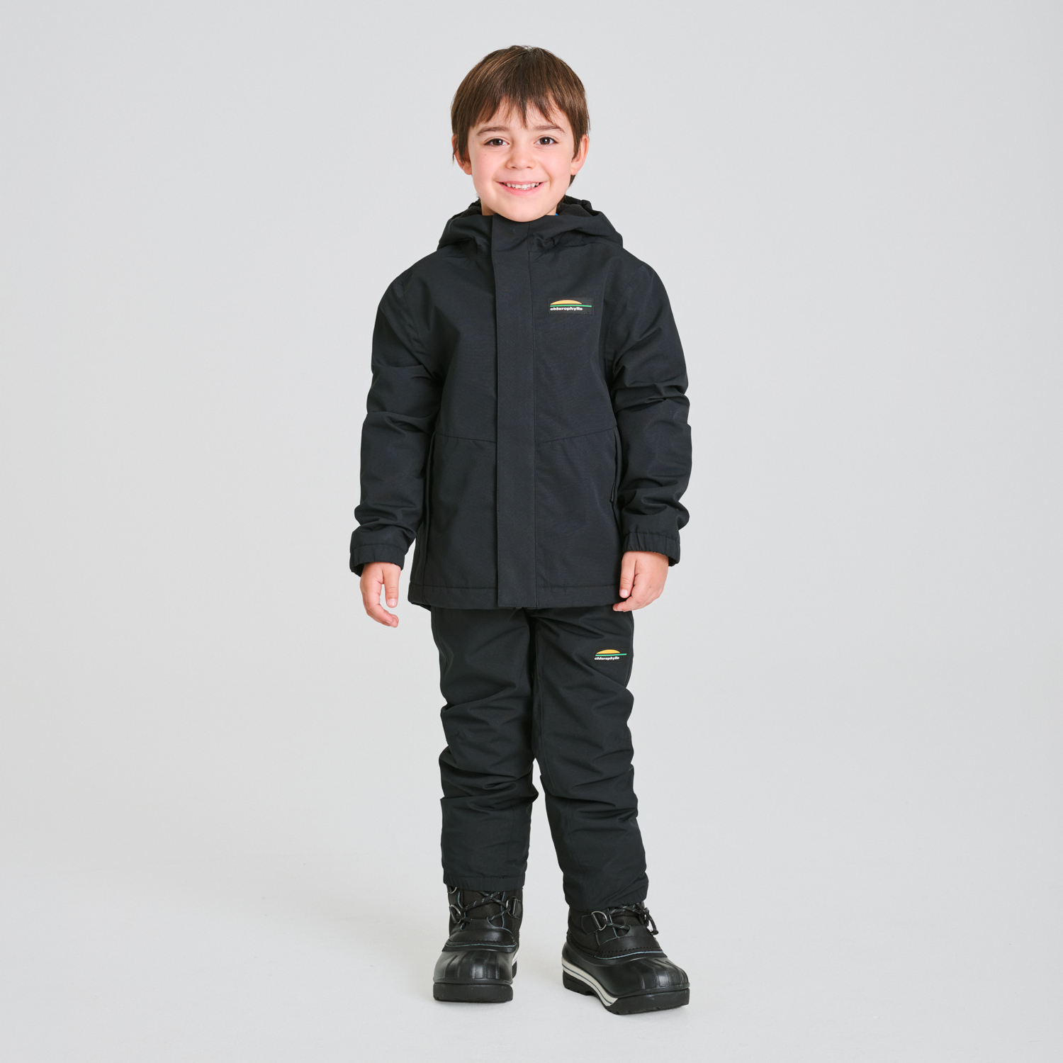 Veste isolé imperméable noir pour enfant
