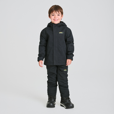 Veste isolé imperméable noir pour enfant