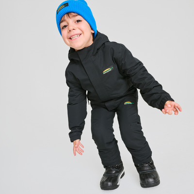 Veste isolé imperméable noir pour enfant