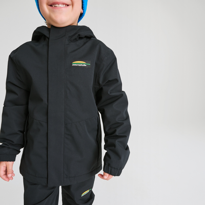 Veste isolé imperméable noir pour enfant