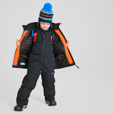 Habit de neige 2 pièces pour enfant couleur bleu et orange