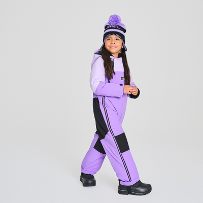 habit de neige 1 pièce pour enfant couleur mauve
