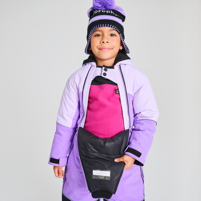 habit de neige 1 pièce pour enfant couleur mauve