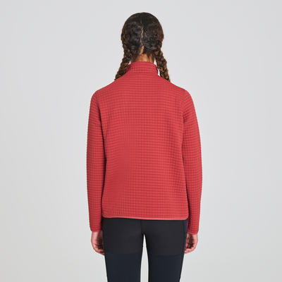 chandail gauffré pour femme couleur rouge 