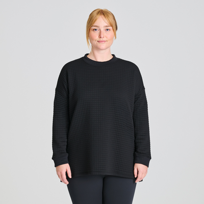 Tunique en jacquard pour femme de couleur noir