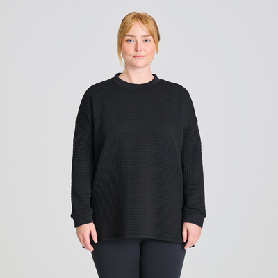 Tunique en jacquard pour femme de couleur noir