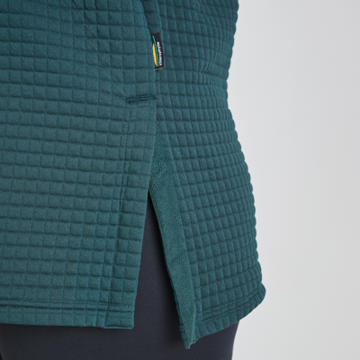 Tunique en jacquard pour femme de couleur verte