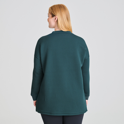 Tunique en jacquard pour femme de couleur verte