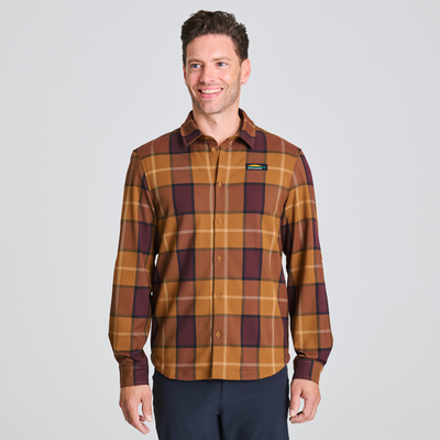 Finnegan - chemise à carreaux pour homme couleur orangé