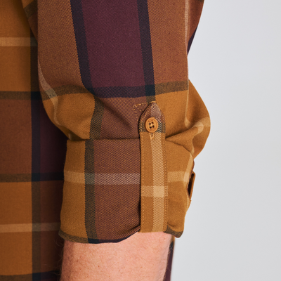 Finnegan - chemise à carreaux pour homme couleur orangé