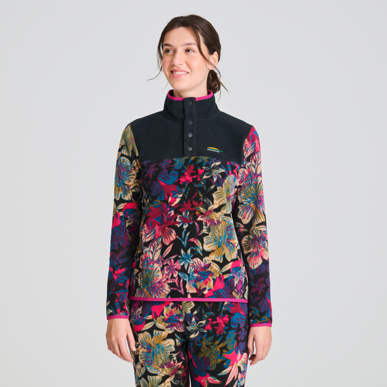 Nilas - chandail en polaire couleur fleurie pour femme
