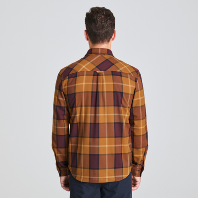 Finnegan - chemise à carreaux pour homme couleur orangé