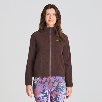 Veste en laine polaire Sherpa pour femme