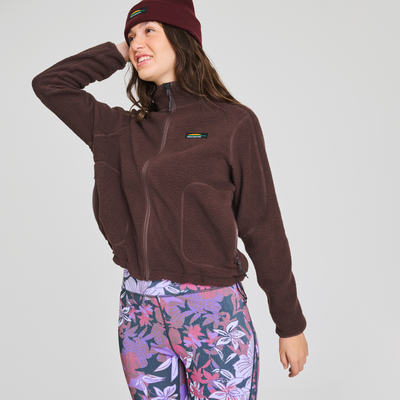 Veste en laine polaire Sherpa pour femme