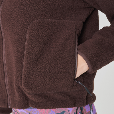 Veste en laine polaire Sherpa pour femme