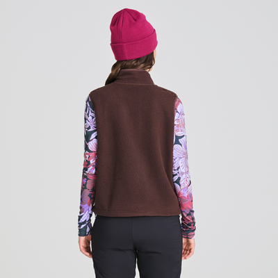 Vestes sans manches en polaire Sherpa pour femme