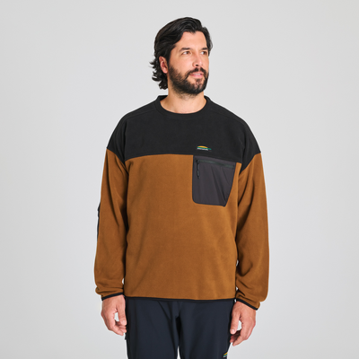 Chandail Johansen pour homme en laine polaire couleur brun orangé