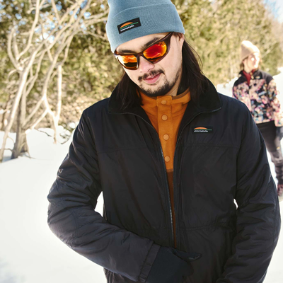 Veste Johansen mi-saison pour homme réversible en polaire 