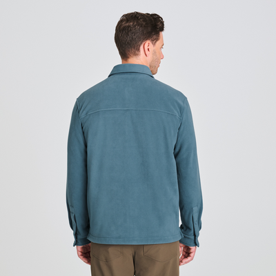 Surchemise Johansen pour homme en laine polaire de couleur bleu
