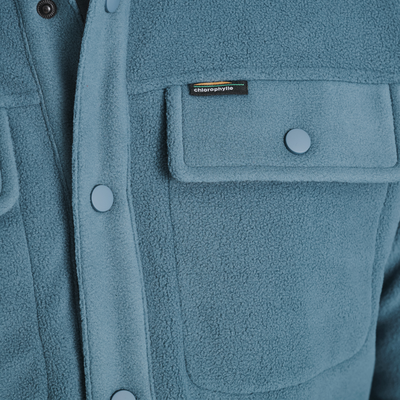 Surchemise Johansen pour homme en laine polaire de couleur bleu