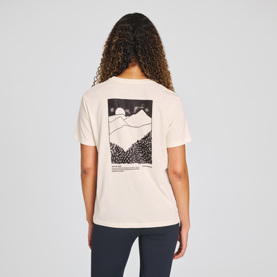 T-shirt en coton bio pour femme de couleur beige