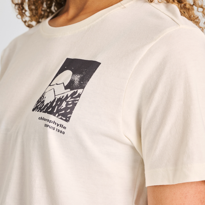 T-shirt en coton bio pour femme de couleur beige