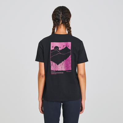 T-shirt en coton bio pour femme de couleur noir
