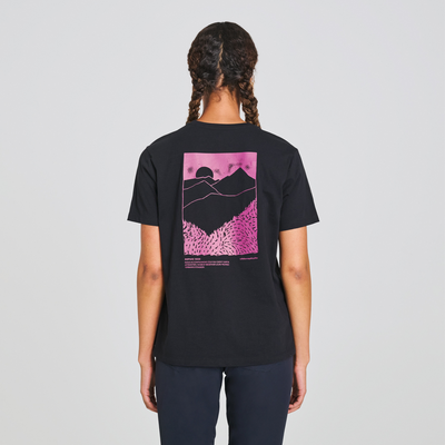 T-shirt en coton bio pour femme de couleur noir