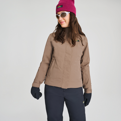 Manteaux d'hiver Kayla pour femme de couleur beige