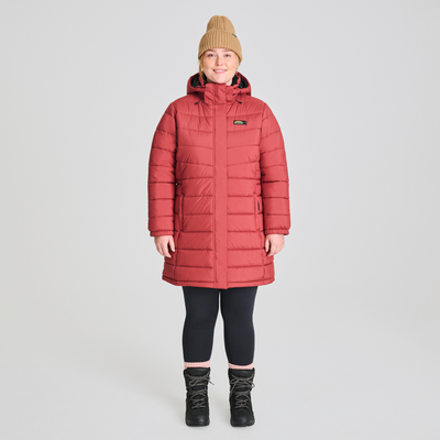 manteau d'hiver 3/4 isolé pour femme de couleur rose