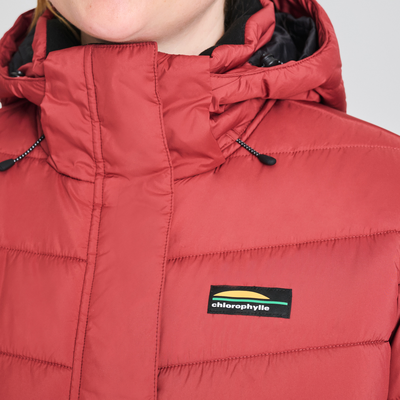 manteau d'hiver 3/4 isolé pour femme de couleur rose
