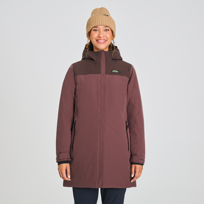 Manteau d'hiver 3/4 imperméable pour femme de couleur rouge