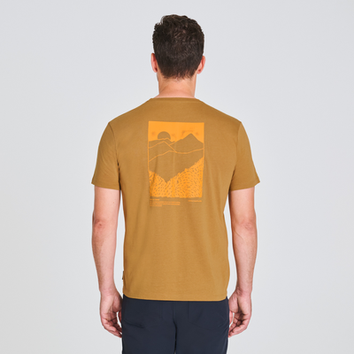 T-shirt en coton bio pour homme de couleur orangé