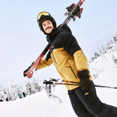 Manteau de ski Squamish pour homme couleur jaune