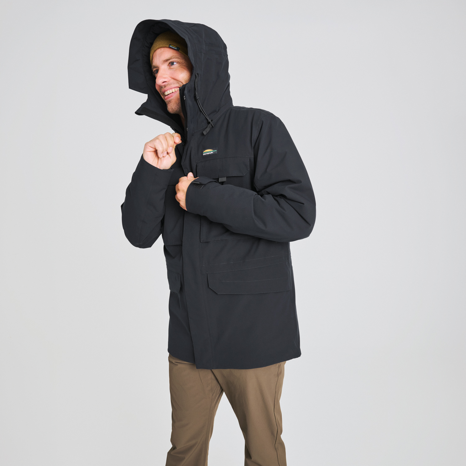 Parka d'hiver Explorateur de couleur noir pour homme