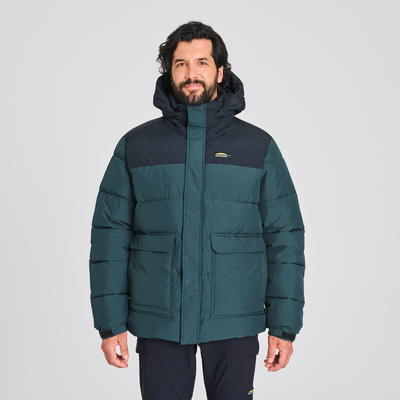 manteau d'hiver isolé pour homme de couleur vert