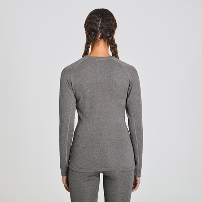 Chandail thermal en mérinos pour femme de couleur gris