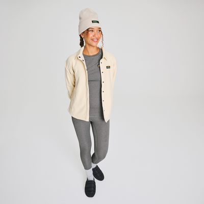 Pantalon thermique en mérinos pour femme de couleur gris