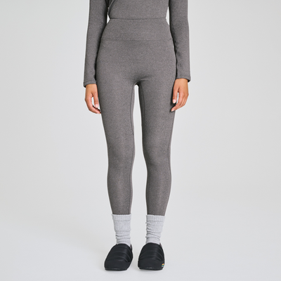 Pantalon thermique en mérinos pour femme de couleur gris