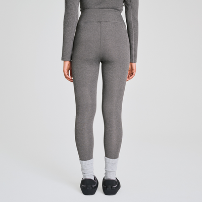 Pantalon thermique en mérinos pour femme de couleur gris