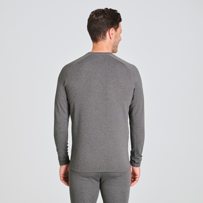 Chandail thermique en mérinos pour homme de couleur gris