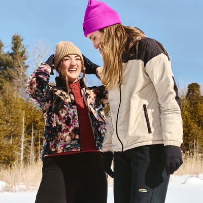 Veste mi-saison réversible pour femme couleur beige et imprimé