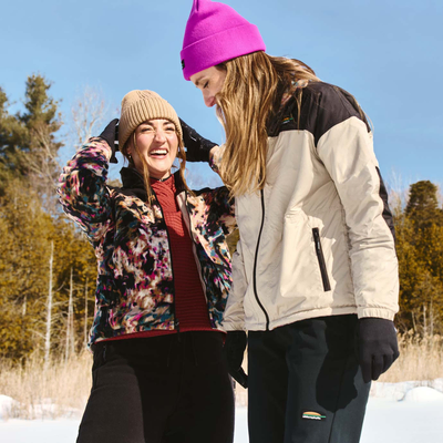 Veste mi-saison réversible pour femme couleur beige et imprimé