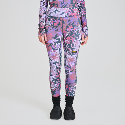 Pantalon thermique fleuri pour femme